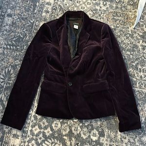 Plum j.Crew Velvet Blazer - Size 2